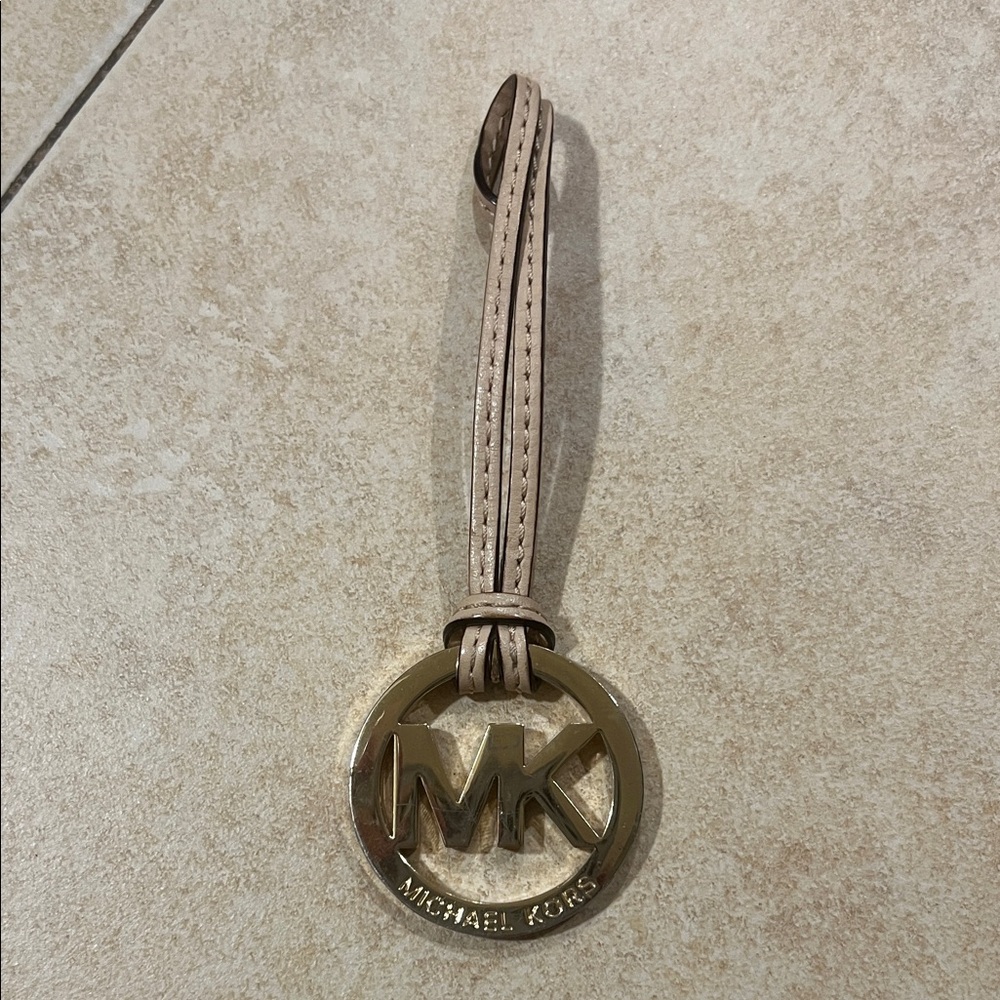 Michael Kors Gold and Tan Key Holder